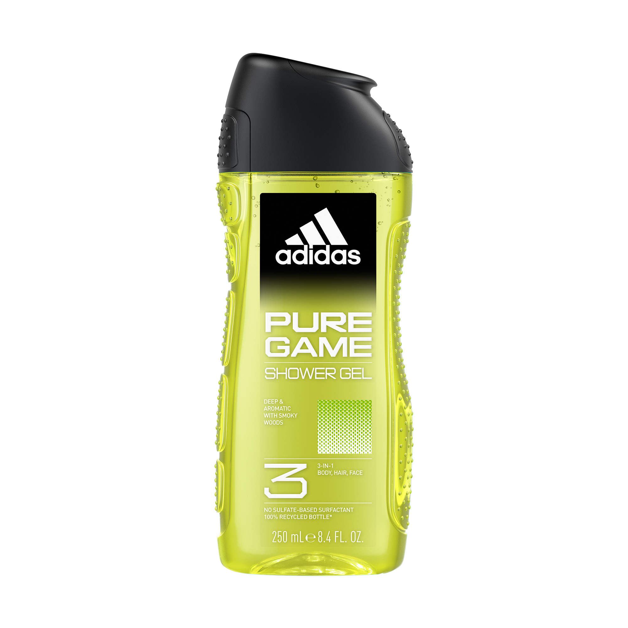 Гель для тіла, волосся та обличчя Adidas Pure Game Shower Gel 3 in 1 чоловічий, 250 мл